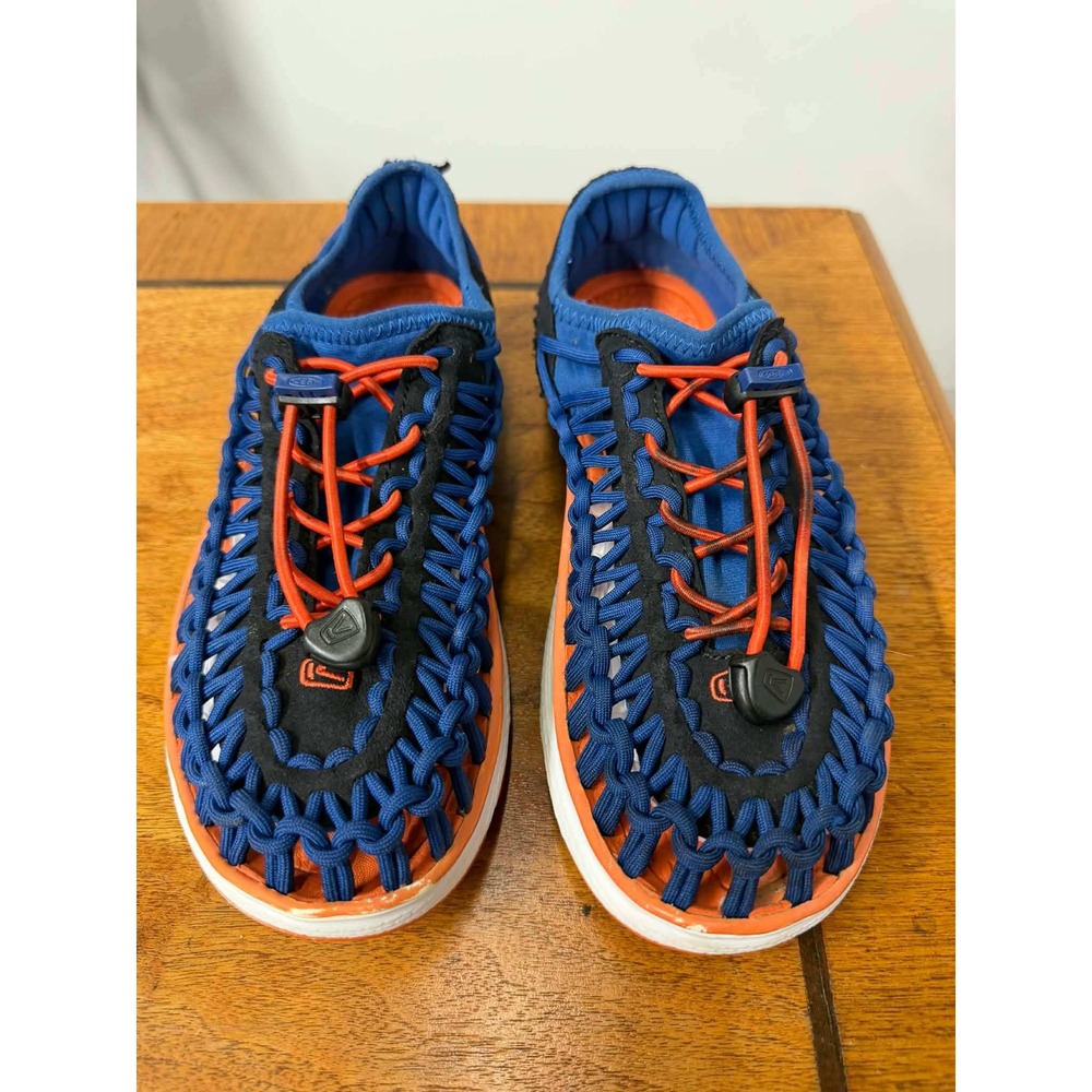 Keen Womens 5 Uneek O2 Blue Orange Woven Cord Sandals Shoes‎ 1015487